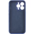 Чехол с закрытым низом Silicone Case для Apple iPhone 16 Pro Max – Синий / Deep navy. Фото 5 из 7