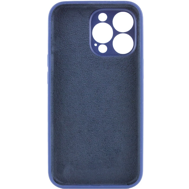 Чохол з закритим низом Silicone Case на Apple iPhone 16 Pro – Синій / Deep navy. Фото 5 з 7