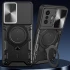 Ударопрочный чехол Bracket Ringstand с защитной шторкой для камеры для Xiaomi 11T / 11T Pro – Black. Фото 3 из 6
