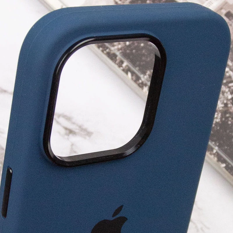 Чохол Silicone Case з металевими кнопками на Apple iPhone 13 Pro (6.1") – Синій / StromBlue. Фото 9 з 9