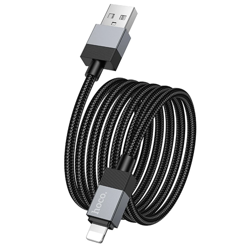 Дата кабель Hoco X110 Honorific USB to Lightning 2.4A (1m) – Black. Фото 4 з 5