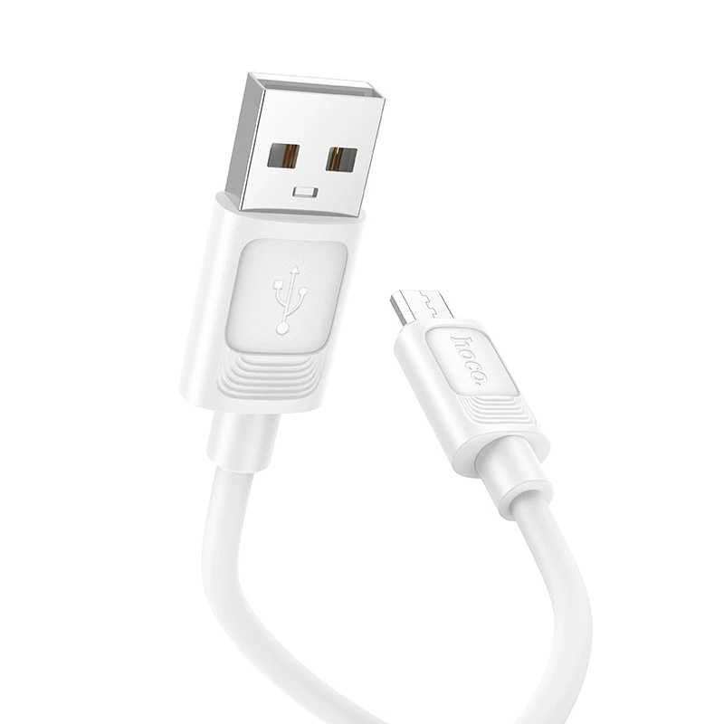 Дата кабель Hoco X122 Benefit USB to MicroUSB 2.4A (1m) – White. Фото 2 из 3