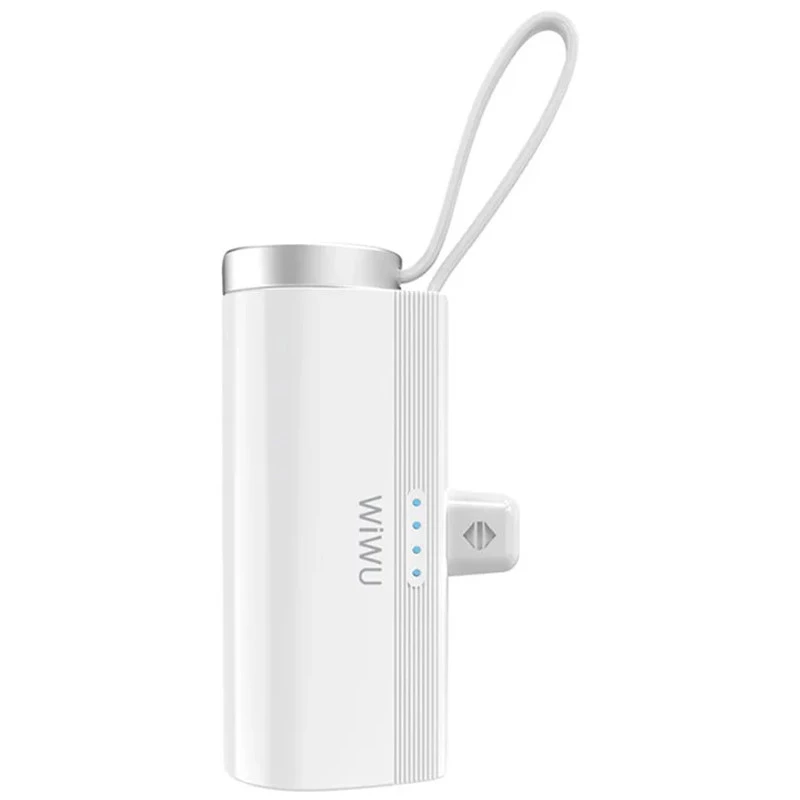 Портативний зарядний пристрій Power Bank WIWU W026 Type-C з БЗП 15W 5000 mAh – White. Фото 4 з 7