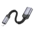 Перехідник Hoco UA24 Lightning male to USB female 2.0 – Metal gray. Фото 3 з 6