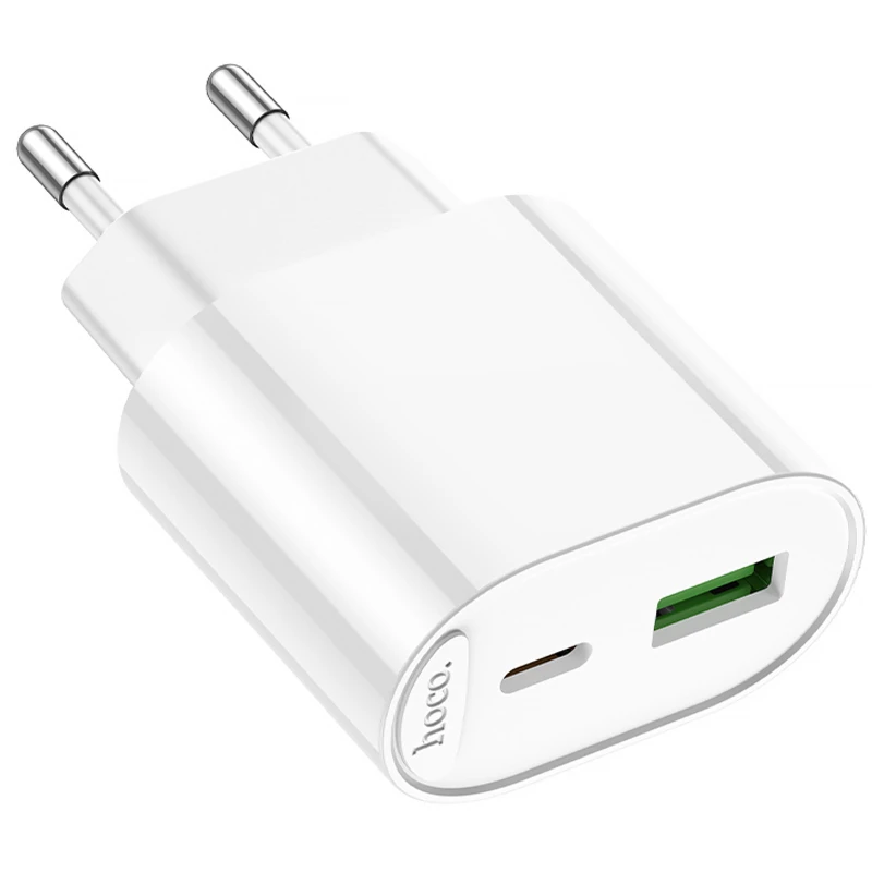МЗП Hoco C109A Fighter PD20W+QC3.0 (1USB-A/1C) – White. Фото 4 з 6