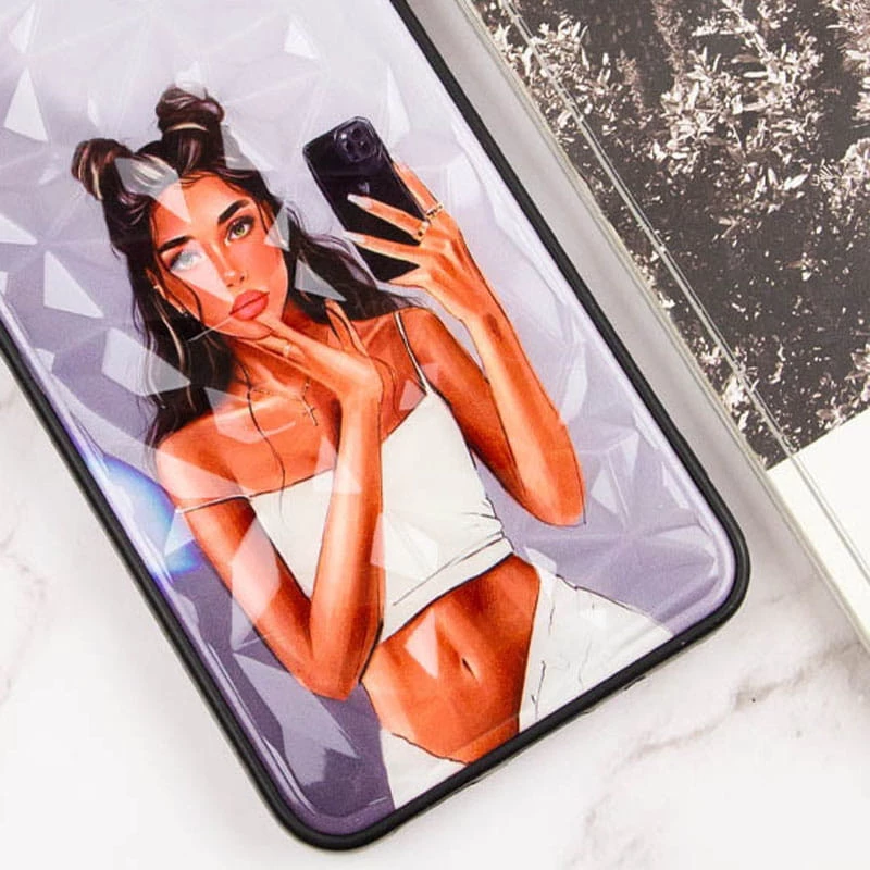 Стеклянный чехол Prisma Ladies на Oppo A38 – Black in White. Фото 2 из 2