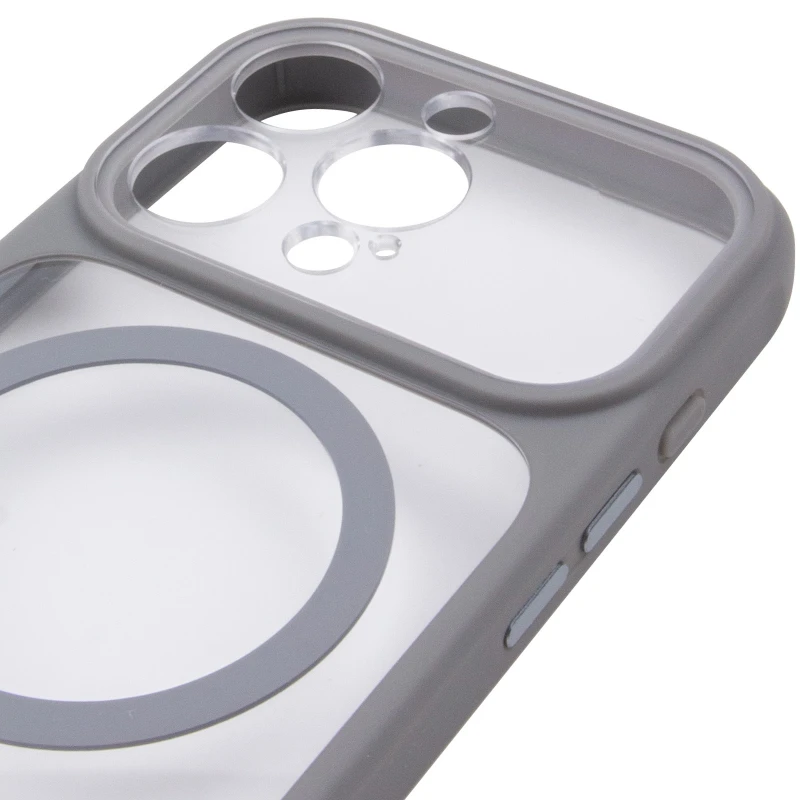 Чохол TPU GETMAN Moon Clear with MagSafe для Apple iPhone 14 Pro (6.1") – Grey. Фото 6 з 7