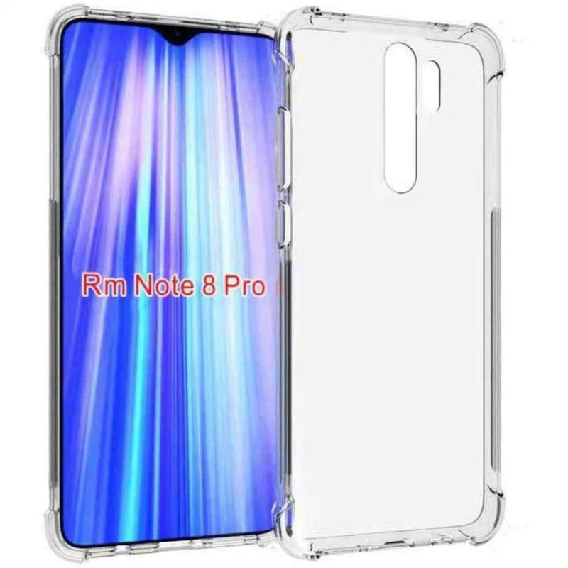 

Силиконовый чехол с крытыми бортами для Xiaomi Redmi Note 8 Pro (Бесцветный (прозрачный)), Безбарвний (прозорий)