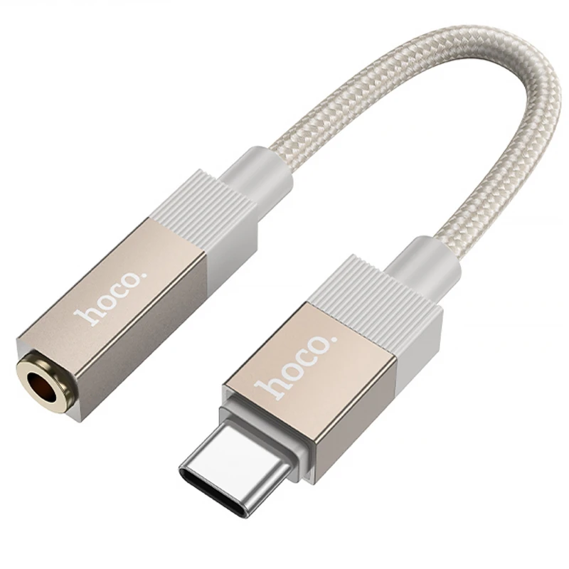 Переходник Hoco UPA32C Type-C to 3.5mm – Gold. Фото 3 из 4