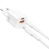 МЗП WIWU G018 Cube PD33W+QC3.0 GaN (1USB-A/1C) + кабель Type-C to Type-C – White. Фото 2 з 5