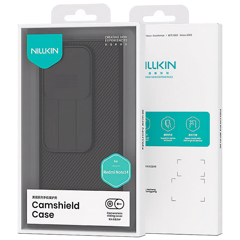 Карбована накладка Nillkin зі шторкою для камери на Xiaomi Redmi Note 14 5G – Чорний / Black. Фото 11 з 11