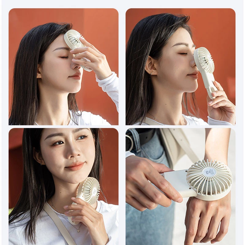 Портативний вентилятор SQT-BF2 з карабіном 1800mAh – White. Фото 5 з 8