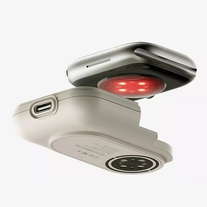 Портативний ЗП Charging Soft Case for Apple Watch 49mm 1200 mAh – Moon White. Фото 7 з 7