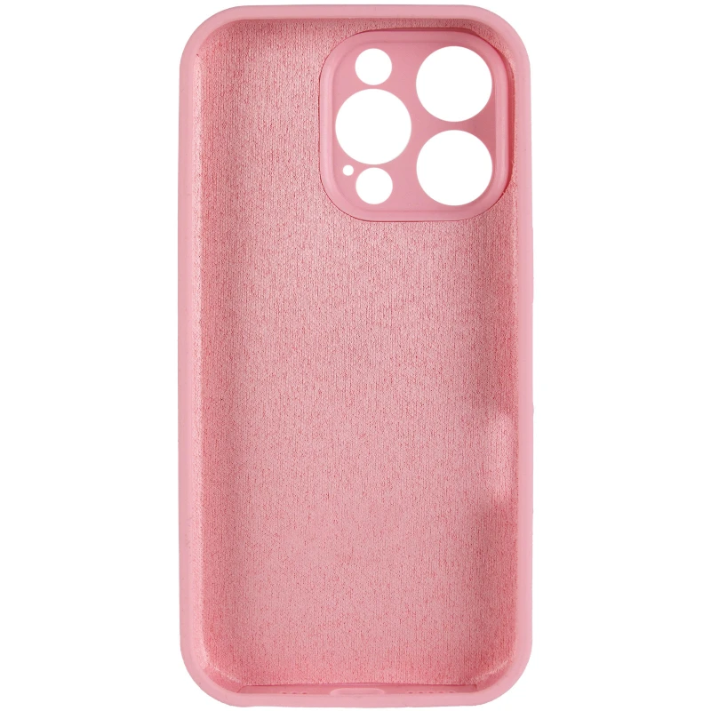 Чехол Silicone Case с защитой камеры для Apple iPhone 14 Pro (6.1") – Розовый / Light pink. Фото 6 из 9