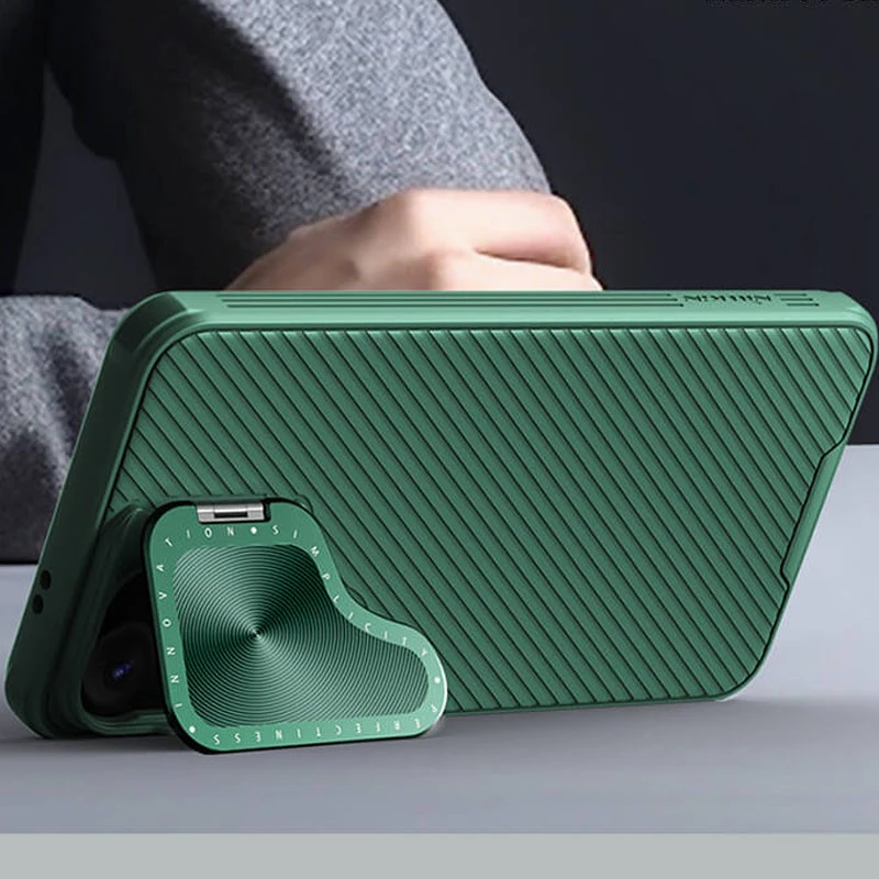 Карбонова накладка Nillkin Camshield Prop для Samsung Galaxy S24+ – Deep Green. Фото 7 з 8