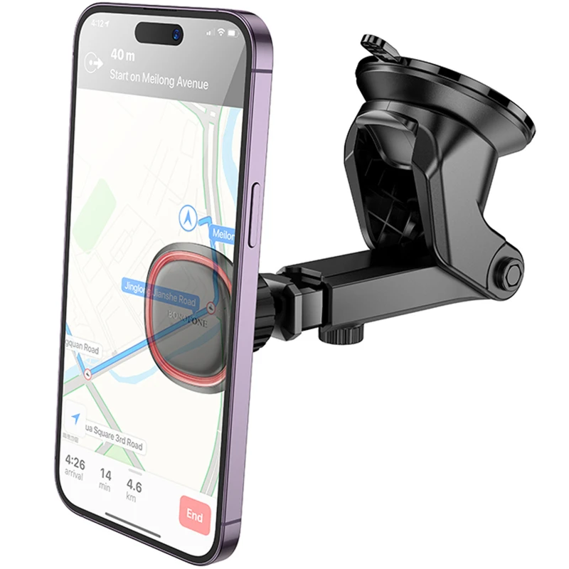 Автотримач Borofone BH125 Roman magnetic (center console) – Black / Red. Фото 5 з 6