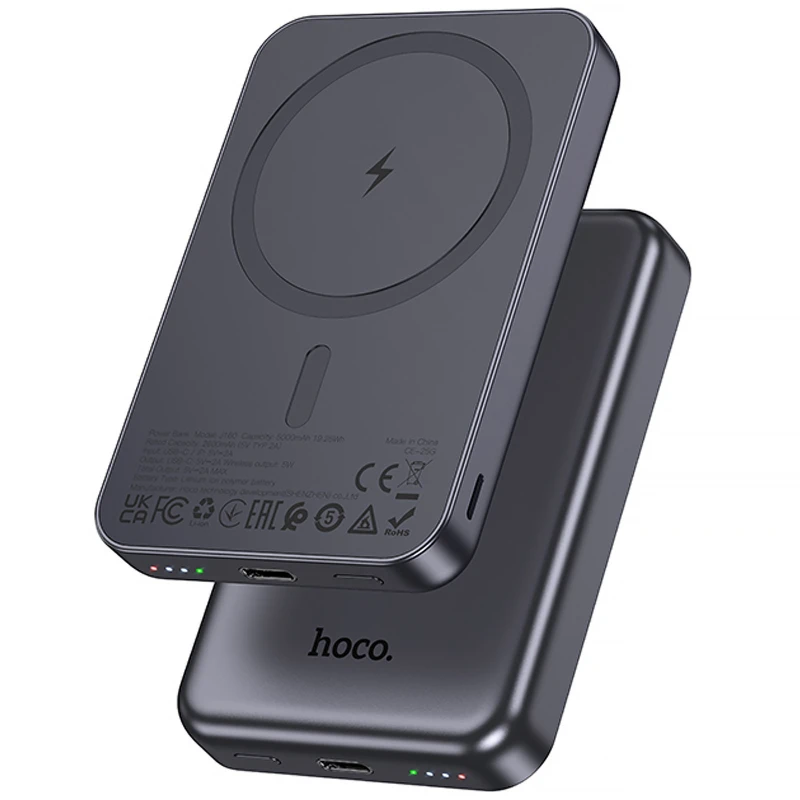 Портативний ЗП Power Bank Hoco J160 Original з БЗП 5000 mAh – Metal gray. Фото 1 з 6