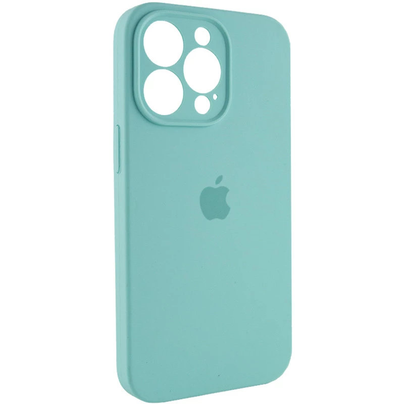 Чехол Silicone Case с защитой камеры для Apple iPhone 15 Pro (6.1") – Бирюзовый / Marine Green. Фото 2 из 6