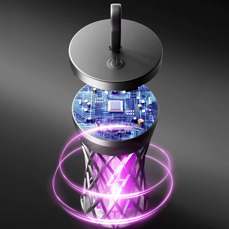 Ловушка для насекомых с UV подсветкой TX-WD02 with battery 1200 mAh – Black. Фото 5 из 6