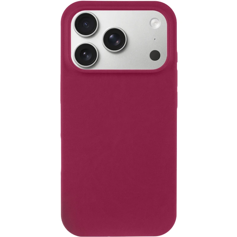 Чохол з закритим низом Silicone Case на Apple iPhone 17 Pro Max (6.9") – Бордовий / Maroon. Фото 3 з 6