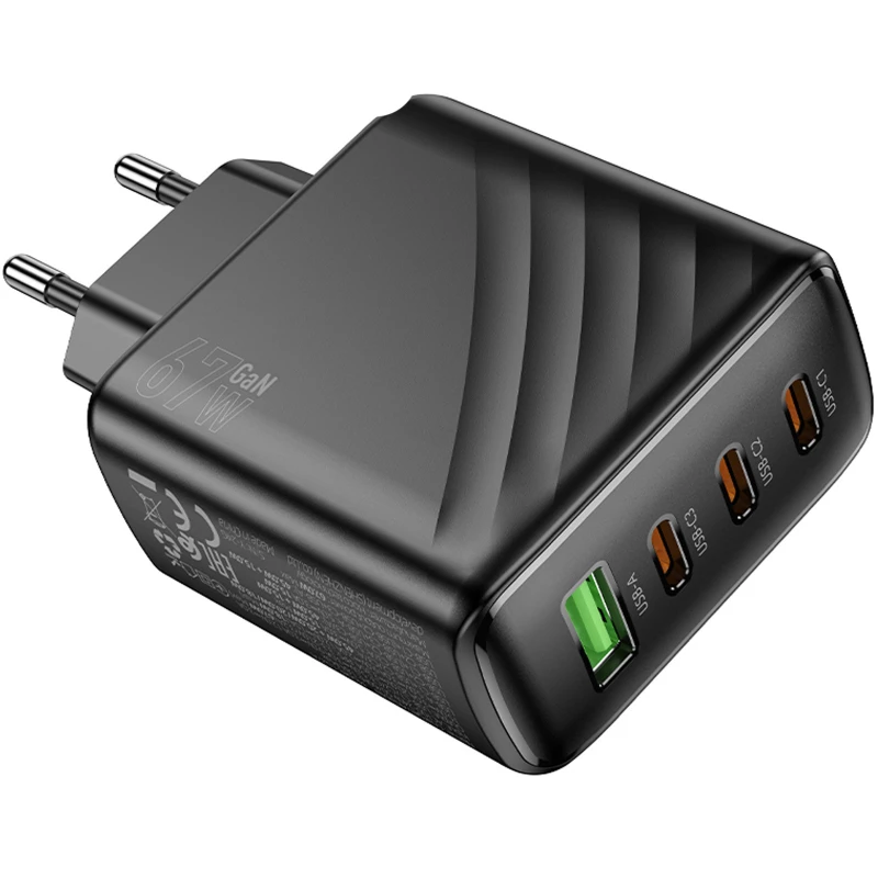 МЗП Hoco CS27A Supply PD67W (1USB-A/3C) – Black. Фото 3 з 5