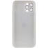 Силиконовый сапфирный чехол со стеклянной поверхностью на Apple iPhone 12 Pro (6.1") – Pearly White. Фото 4 из 7