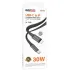 Дата кабель Borofone BX124 Peace Type-C to Lightning 30W (1m) – Black. Фото 2 з 6