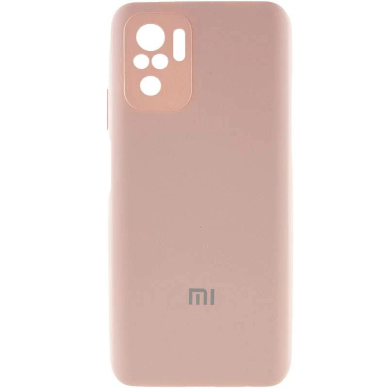 

Чехол Silicone Case с закрытым низом и защитой камеры для Xiaomi Redmi Note 10 / Note 10s (Розовый / Pink Sand), Рожевий / pink sand