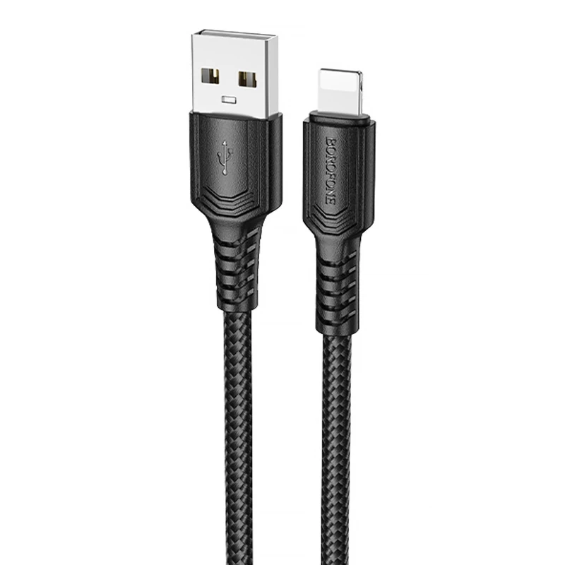 Дата кабель Borofone BX116 Certain USB to Lightning 2.4A (1m) фото 1 з 2