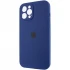 Чехол Silicone Case с защитой камеры для Apple iPhone 12 Pro Max (6.7") – Синий / Deep navy. Фото 4 из 7