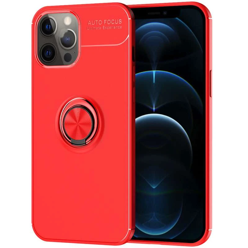 

Чехол Deen ColorRing с кольцом для Apple iPhone 12 Pro Max (6.7") (Красный / Красный), Червоний / червоний