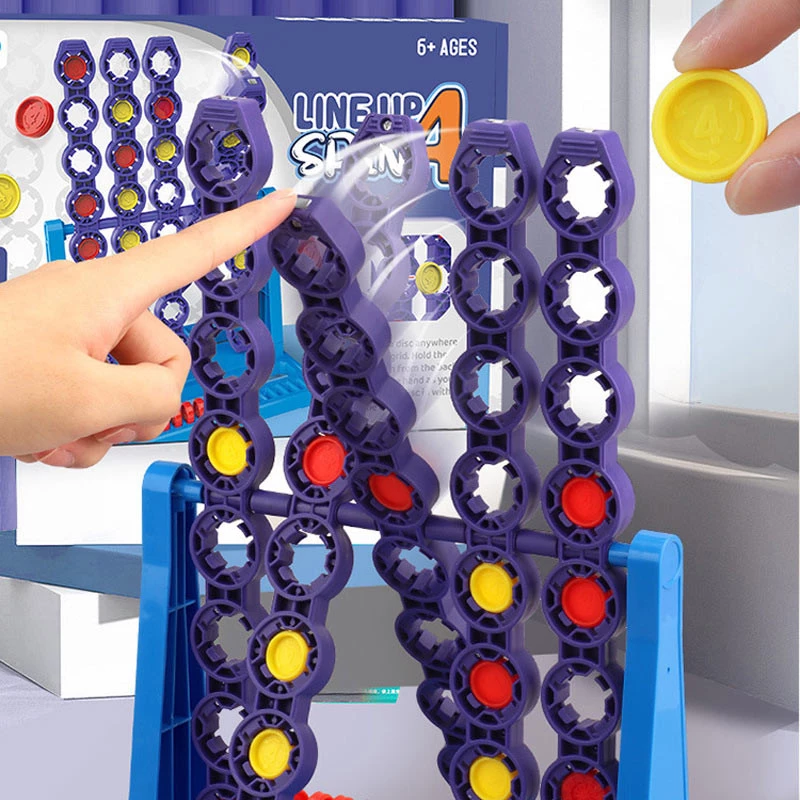 Настільна інтерактивна гра Ummi 22048 Line Up Spin 4 – Blue. Фото 3 з 5