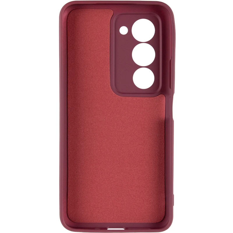 Цветной силиконовый чехол GETMAN с закрытой камерой на Xiaomi Redmi 15 (Global) – Бордовый / Marsala. Фото 4 из 6