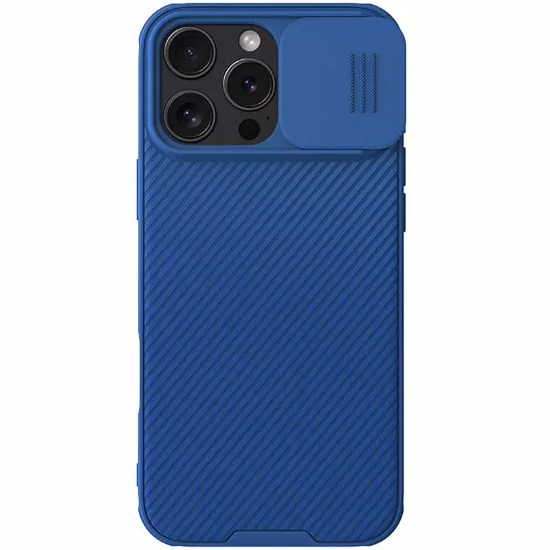 Пластикова накладка Nillkin Pro зі шторкою для камери та магнітом на Apple iPhone 16 Pro Max – Blue. Фото 2 з 6