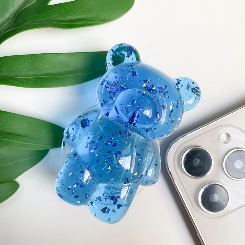 Тримач для телефону Popsocket Big Bear Shimmer – Dark Blue. Фото 2 з 4