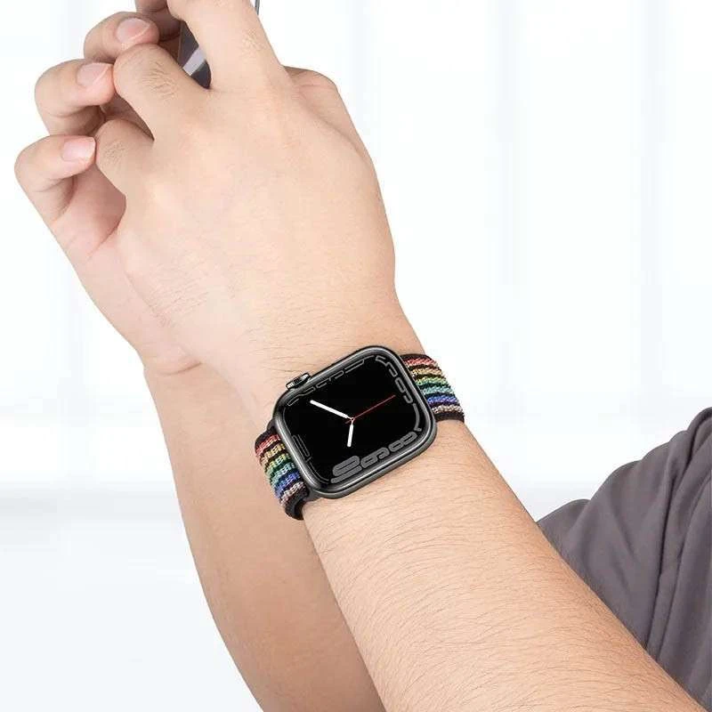 Ремінець Hoco WA02 Original series Apple watch (38/40/41mm) – Black Rainbow. Фото 2 з 2