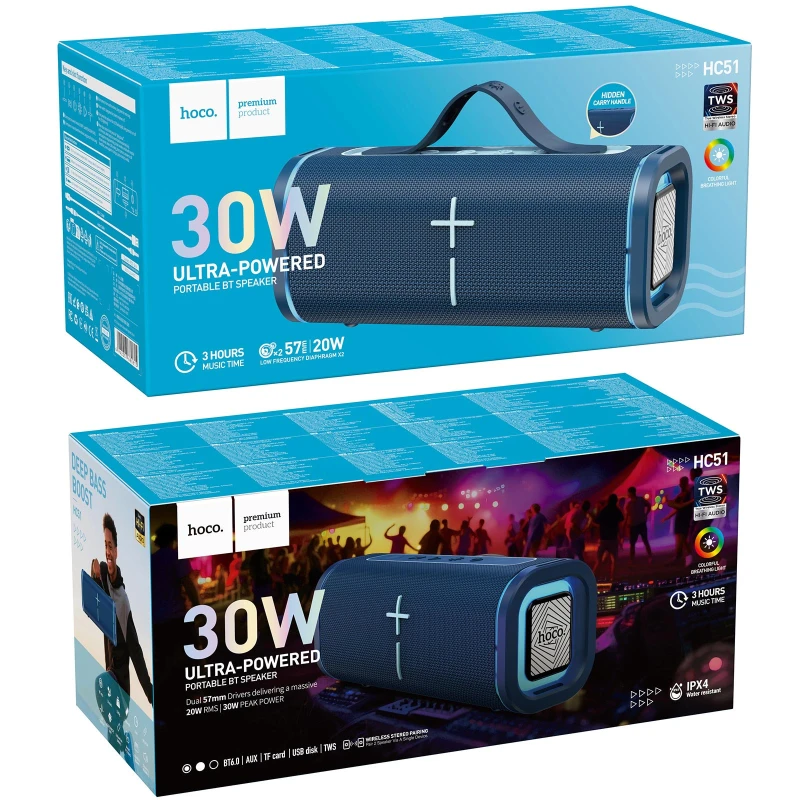 Bluetooth Колонка Hoco HC51 Soul – Blue. Фото 2 з 4