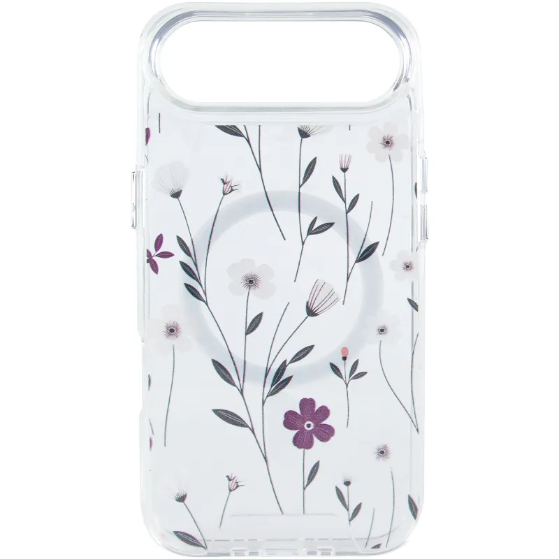 TPU+PC чохол Clear Garden with MagSafe для Apple iPhone 17 Air (6.5") – Cherry Petal. Фото 3 з 6