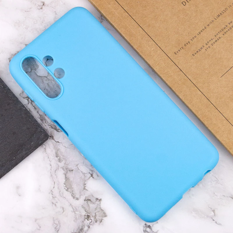 Цветной силиконовый чехол для Samsung Galaxy A13 4G – Голубой. Фото 7 из 8