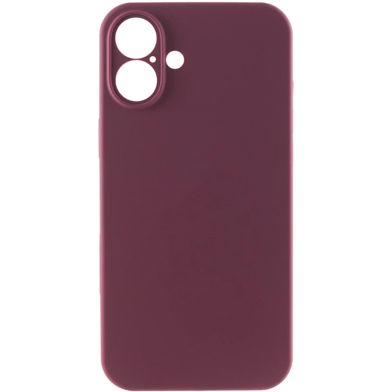 Чехол Silk Full Camera Protective (AA) NO LOGO для Apple iPhone 16 – Бордовый / Plum. Фото 3 из 7