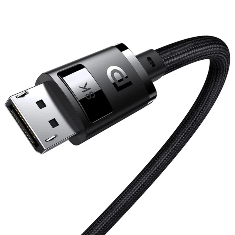 Дата кабель Baseus High Definition Series DP 8K to DP 8K (1.5m) (B00633706111) – Cluster Black. Фото 2 из 4