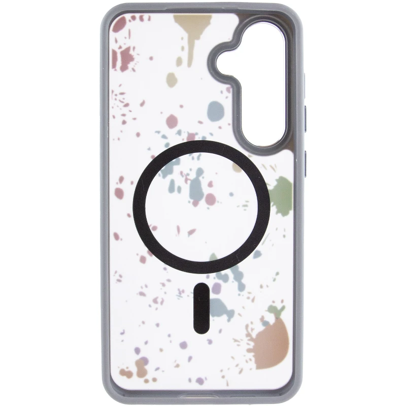 Чехол абстракция рисования с MagSafe для Samsung Galaxy S24 – Titanium grey. Фото 5 из 7