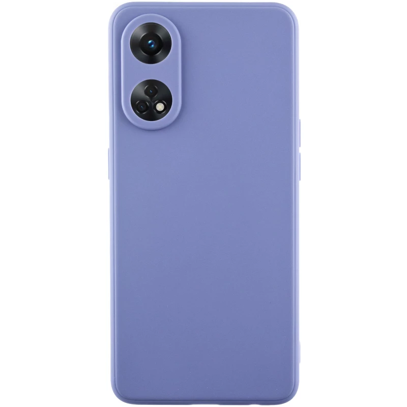 Цветной силиконовый чехол с защитой камеры для Oppo Reno 8T 4G – Голубой / Mist blue. Фото 2 из 10