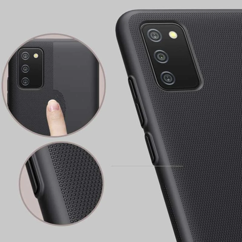 Пластикова накладка Nillkin Frost на Samsung Galaxy A02s – Чорний. Фото 7 з 8