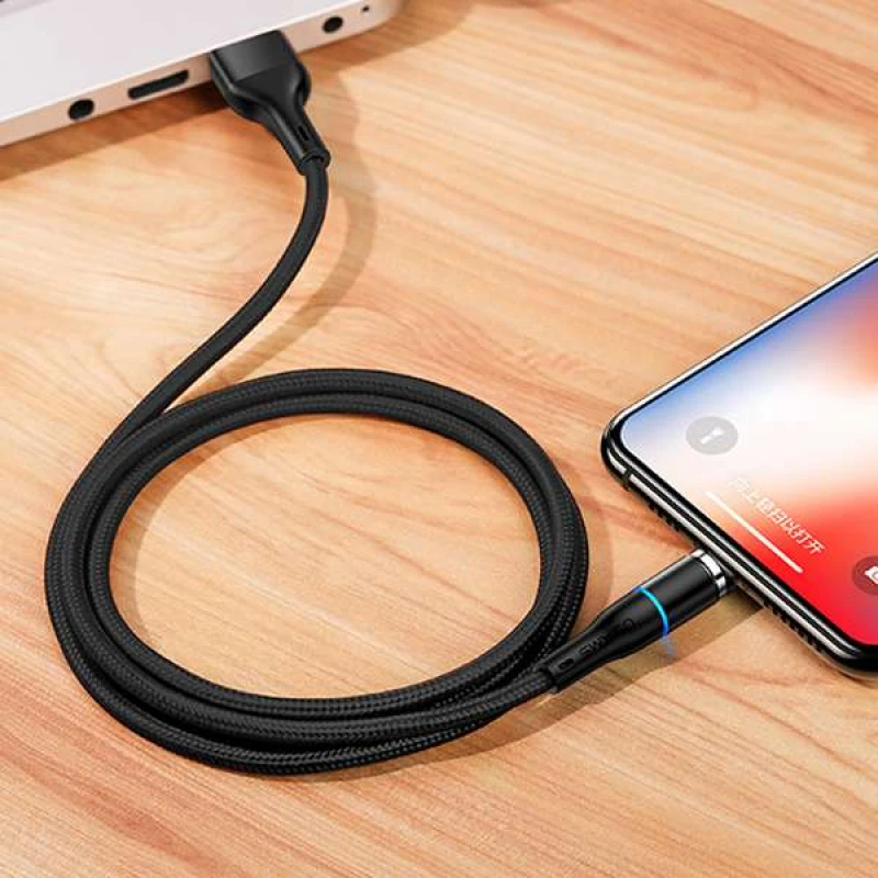 Дата кабель USAMS US-SJ352 U32 Magnetic USB to Lightning (1m) (2.4A) фото 2 из 7