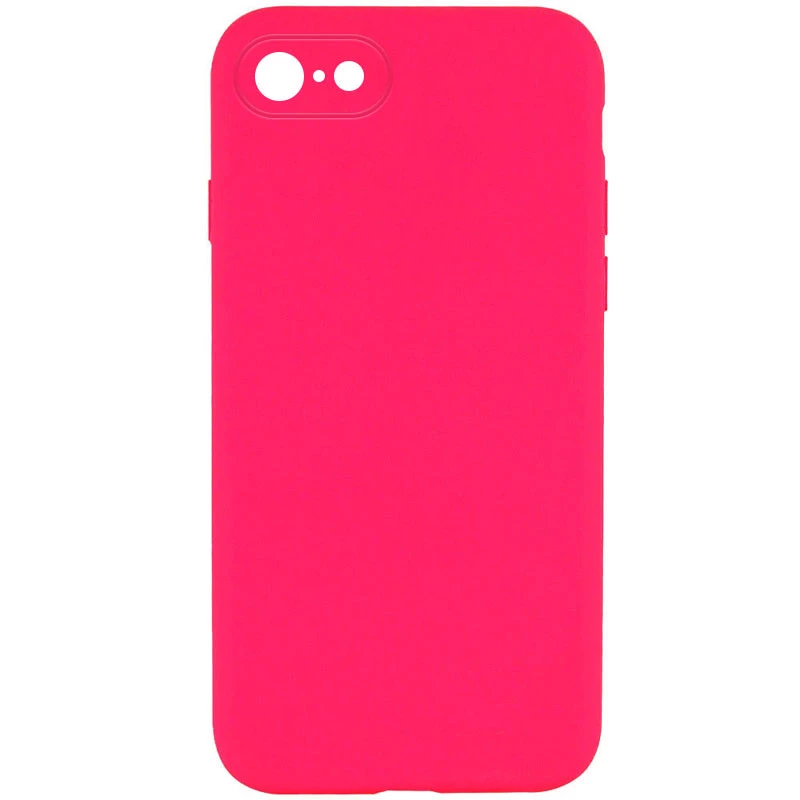 Чехол Silicone Case Square L с защитой камеры для Apple iPhone 6/6s (4.7") – Розовый / Barbie pink. Фото 1 из 1