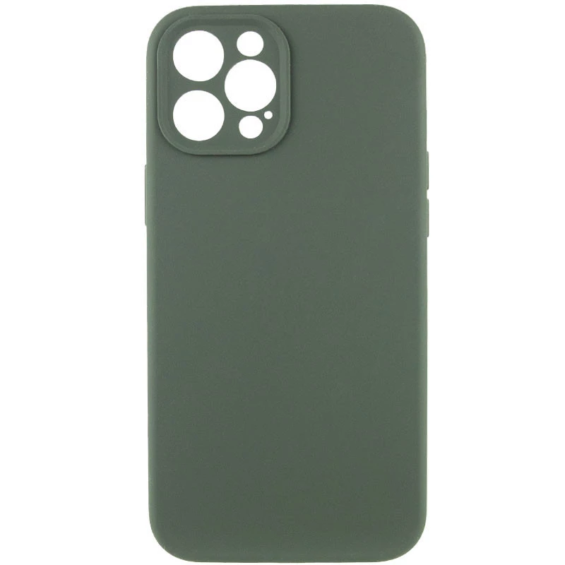 

Чехол с защитой камеры Silicone Case Apple iPhone 12 Pro Max (6.7") (Зеленый / Cyprus Green), Зелений / cyprus green