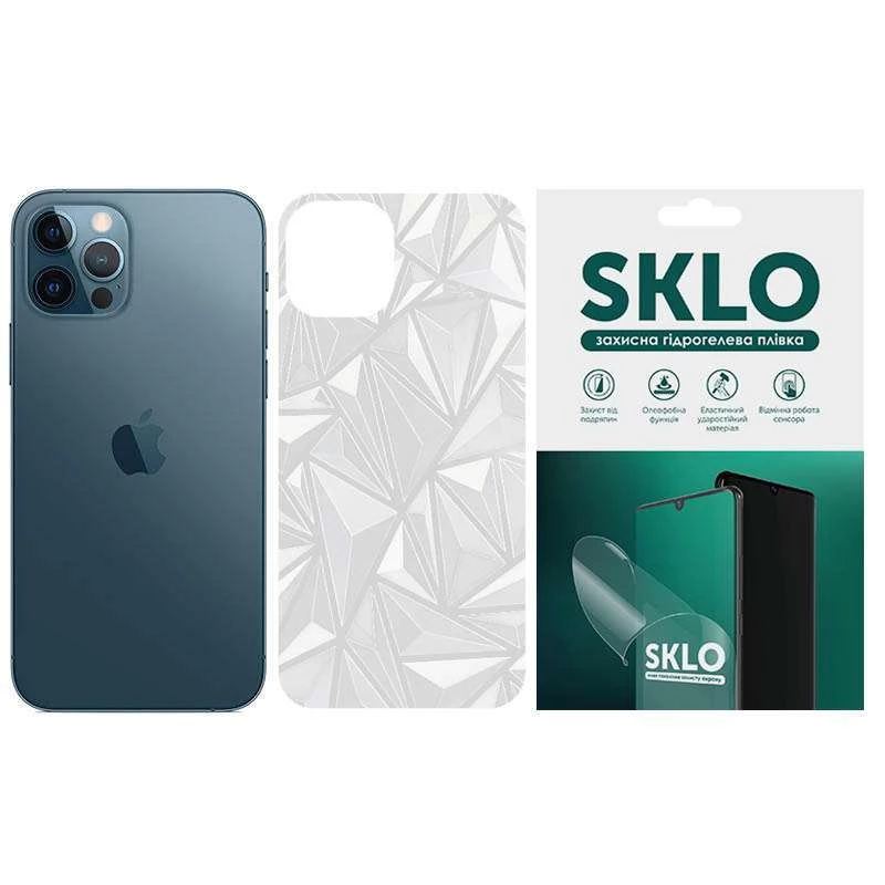 

Защитная плёнка SKLO Back Transparent на тыльную сторону для Apple iPhone 11 (6.1") (Прозрачный / Diamonds), Прозорий / diamonds