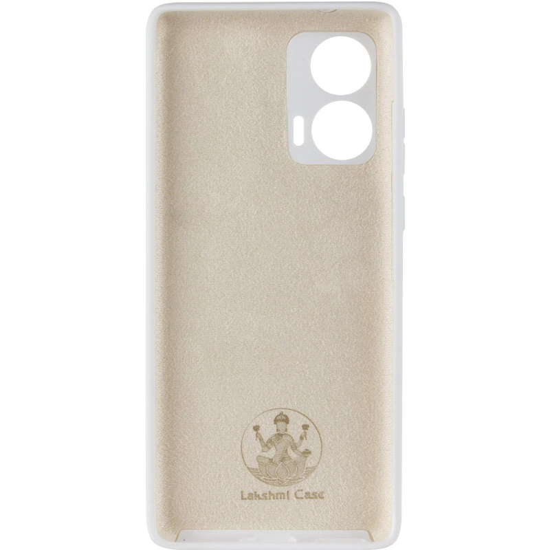 Чехол Silicone Case Lakshmi Plus с закрытой камерой для Motorola Edge 50 – Белый / White. Фото 6 из 9