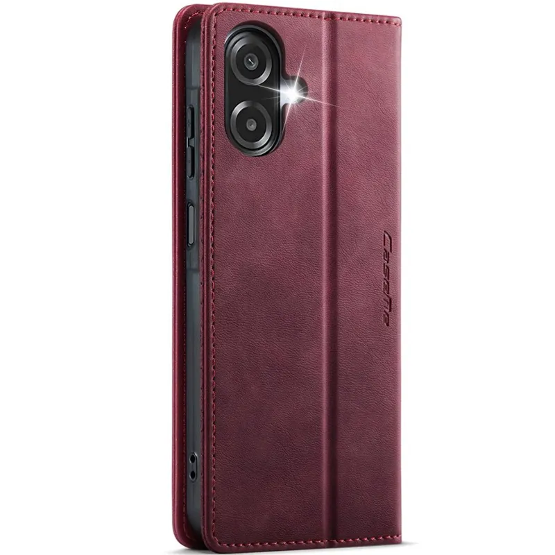 Шкіряний чохол-книжка CaseMe Velvet Matte для Samsung Galaxy A07 – Red. Фото 2 з 4